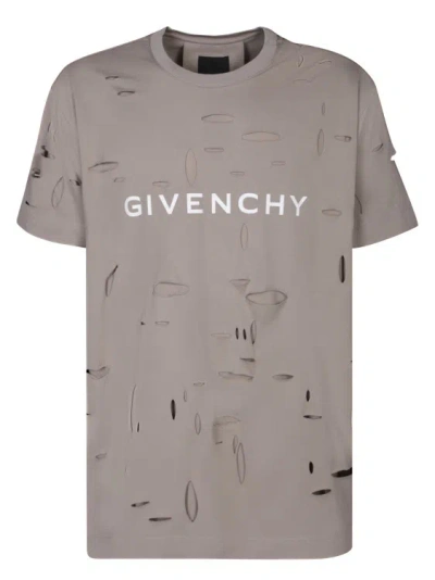 Givenchy Beige T-shirts In Grey