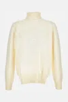Givenchy Logo Embroidery Turtleneck Sweater In Nude