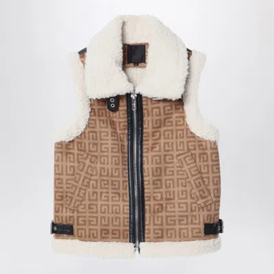 GIVENCHY BEIGE WAISTCOAT WITH 4G PATTERN