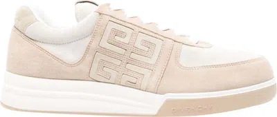 GIVENCHY BEIGE WHITE LOW-TOP SNEAKERS FOR MEN
