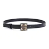 Givenchy 4g Logo Square Buckle Leather Belt In Blue