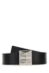 Givenchy Men Black Leather Belt In Black