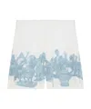 Givenchy Bermuda Shorts In Linen With Hubert Objects Print In White