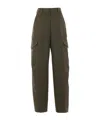 Givenchy Cotton-wool Cocoon Cargo Trousers In Green
