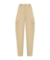 Givenchy Cotton And Wool Cocoon Trousers With Pockets Clothing In Neutral