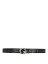 Givenchy G Chain Embossed Croc Buckle Belt In Black