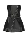 Givenchy Mini Robe Biker Bustier En Cuir In Black