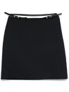 Givenchy Voyou Night Blue Short Skirt Heb Logo In Blue