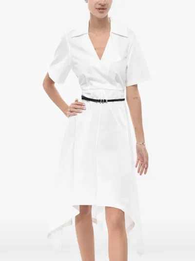 Givenchy Belted Shirt Midi Dress In White