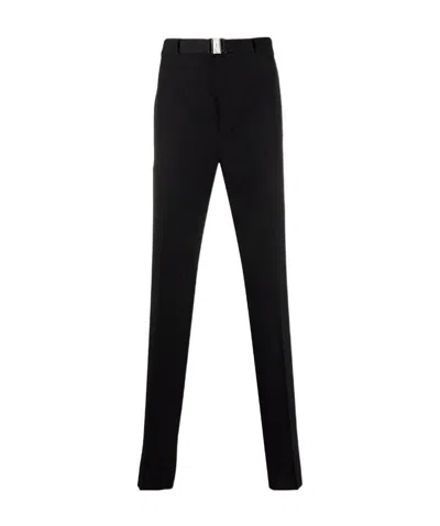 Givenchy Belted Straight-leg Trousers In Black