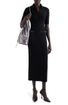 GIVENCHY BELTED WOOL POLO MIDI DRESS