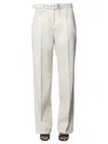 Givenchy Belted Wool-blend Trousers In Neutral