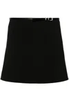 Givenchy Black Acetate Mini Wrap Voyou Skirt In Black