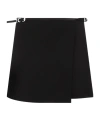 Givenchy Black Acetate Mini Wrap Voyou Skirt In Black