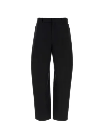 Givenchy Pantalone Dalla Gamba Ampia In Cotone Nero Uomo In Black
