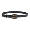 Givenchy 4g Logo Square Buckle Leather Belt In Blue