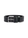 Givenchy Hammered Leather Belt In Black