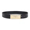 Givenchy Adjustable Belt Gold-tone Buckle In Black