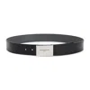 Givenchy Adjustable Reversible Metal Shape Belt In Black