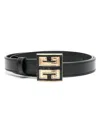 Givenchy 4g Liquid Reversible Leather Belt In Black