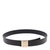 Givenchy Brown Calf Leather 4g Reversible Belt In Black