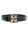Givenchy 4g Liquid Reversible Leather Belt In Black