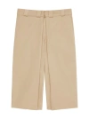 Givenchy Extra Wide Chino Bermuda Shorts In Canvas In Beige