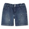 Givenchy Denim Shorts For Baby Boy With Logo In Blue