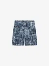 Givenchy Bermuda Shorts In Silk With Hubert Objects Print