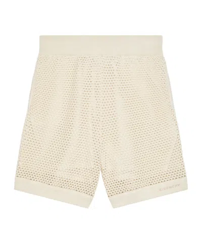 Givenchy Bermuda Shorts In Crochet In Neutral