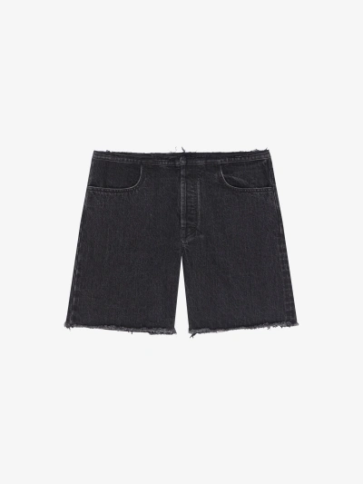 Givenchy Bermuda Shorts In Denim In Black