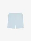 Givenchy Bermuda Shorts In Fleece With 4g Detail In Blue