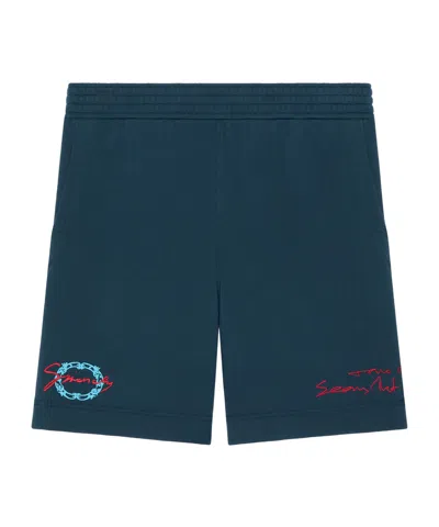 GIVENCHY BERMUDA SHORTS IN FLEECE WITH GIVENCHY MEDALLION