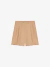 Givenchy Men's Plage Bermuda Shorts In Linen In Brown