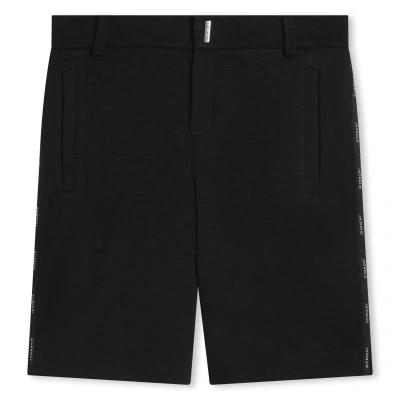 Givenchy Kids' Bermuda Shorts With 4g Plaque In Black