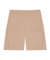 Givenchy Logo-print Elasticated Shorts In Brown