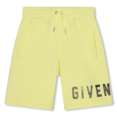 Givenchy Kids' Bermuda Shorts With Print In Yellow