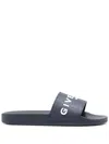 Givenchy Monogram 72 Slide Sandals In Blue