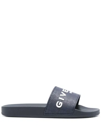 GIVENCHY MONOGRAM 72 SLIDE SANDALS