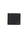 Givenchy Black Bi-fold Wallet With Logo Lettering On The Front In Grained Leather Man In Brown