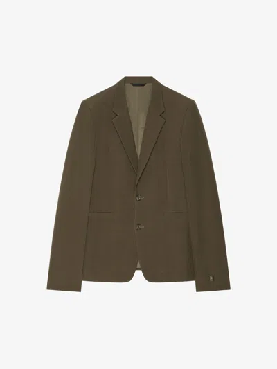 Givenchy Bicolor Fibres Jackets And Women's Coat In Green