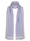 Givenchy Bicolor Wool-silk Scarf In White