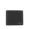 Givenchy Black Bi-fold Wallet With Logo Lettering On The Front In Grained Leather Man