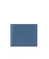 Givenchy Embossed Logo Flap Wallet In Blue