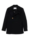 Givenchy Double-breasted Coat Featuring Front Pockets In Black