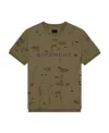 Givenchy Big Profile Hole T-shirt In Green