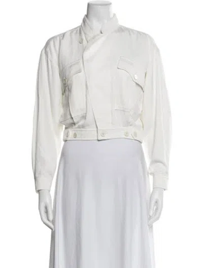 Pre-owned Givenchy Biker Jacket In White