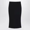 Givenchy Black Midi Skirt With Pleats On The Back In Black