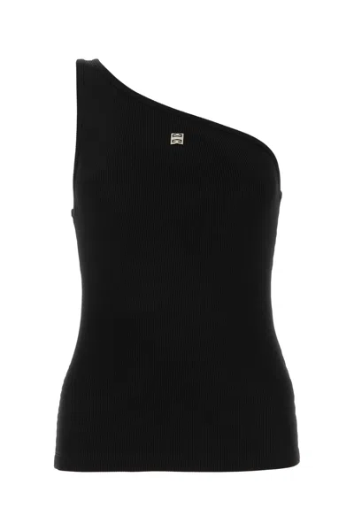 Givenchy 纪梵希黑色拉伸粘合粘合式顶部 In Black