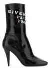 Givenchy Leather Sliced Square Tape Ankle Boots With 9.5 Cm Heel In Black
